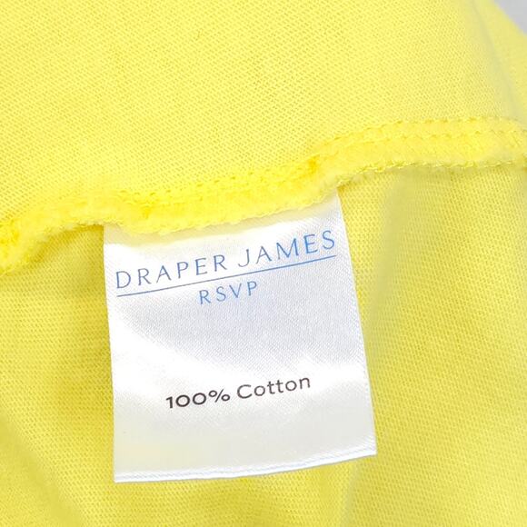 Draper James Rsvp Shirt Embroidered Tee Women S Yellow Short Sleeve Crewneck - Picture 8 of 9